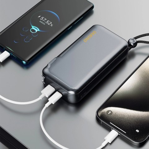 Ładowarka z powerbankiem Dudao K25 2in1 10000mAh z 3 wtyczkami - szara Ładowarka z powerbankiem Dudao K25 2in1 10000mAh z 3 wtyczkami - szara