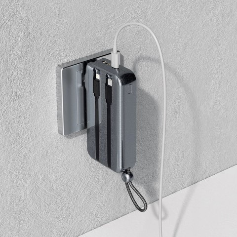 Ładowarka z powerbankiem Dudao K25 2in1 10000mAh z 3 wtyczkami - szara Ładowarka z powerbankiem Dudao K25 2in1 10000mAh z 3 wtyczkami - szara