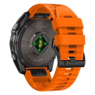Pasek silikonowy Tech-Protect Silicone Line na Garmin Fenix 5X / 5X Plus / 6X / 6X Pro / 7X / 8 (51 mm) - pomarańczowy