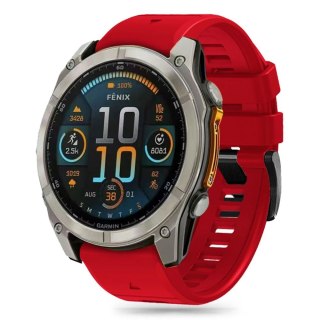 Pasek silikonowy Tech-Protect Silicone Line na Garmin Fenix 5 / 6 / 6 Pro / 7 / 8 (47 mm) / E - czerwony