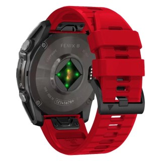 Pasek silikonowy Tech-Protect Silicone Line na Garmin Fenix 5 / 6 / 6 Pro / 7 / 8 (47 mm) / E - czerwony