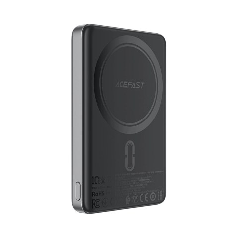 Powerbank Acefast M12-10000 PD20W ultra-cienki, zgodny z MagSafe - czarny Powerbank Acefast M12-10000 PD20W ultra-cienki, zgodny z MagSafe - czarny