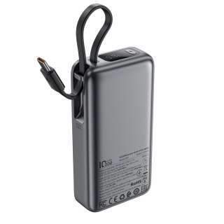 Powerbank Acefast M7-10000 PD30W z wbudowanym kablem - czarny