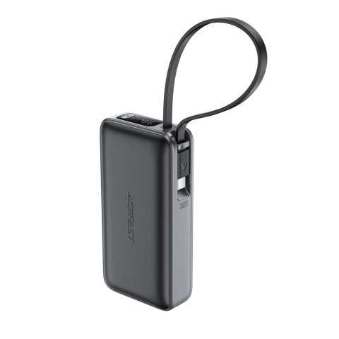 Powerbank Acefast M7-10000 PD30W z wbudowanym kablem - czarny