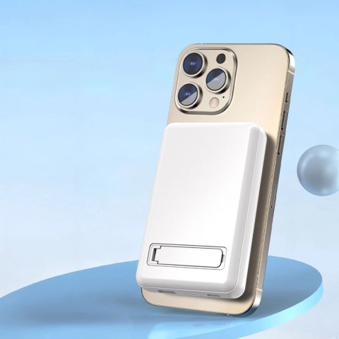 Powerbank Dudao K14S+ 10000mAh 20W USB-A / USB-C / MagSafe z podstawką - biały