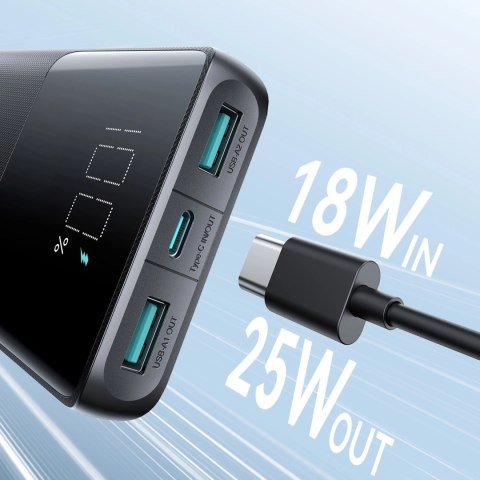 Powerbank Joyroom JR-PBF20 25W 10000mAh - czarny Powerbank Joyroom JR-PBF20 25W 10000mAh - czarny