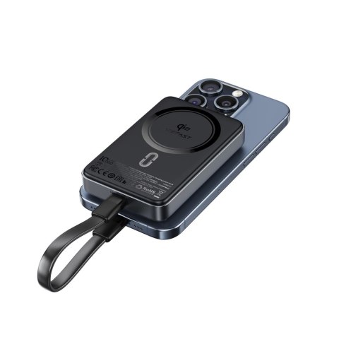Powerbank magnetyczny Acefast M11-10000 30W Qi2 z MagSafe - czarny Powerbank magnetyczny Acefast M11-10000 30W Qi2 z MagSafe - czarny