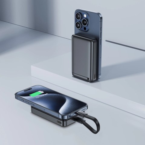 Powerbank magnetyczny Acefast M11-10000 30W Qi2 z MagSafe - czarny Powerbank magnetyczny Acefast M11-10000 30W Qi2 z MagSafe - czarny
