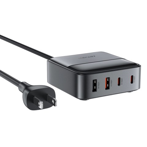 Stacja ładująca Acefast Z6 PD65W GaN (2 x USB-C + 2 x USB-A) z końcówką US - czarna Stacja ładująca Acefast Z6 PD65W GaN (2 x USB-C + 2 x USB-A) z końcówką US - czarna