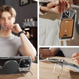 Zestaw etui ESR Classic Hybrid Kickstand Halolock MagSafe z podstawką + szkło hartowane na iPhone 16 Pro Max - przezroczyste