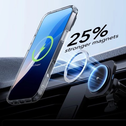 Zestaw etui ESR Classic Hybrid Kickstand Halolock MagSafe z podstawką + szkło hartowane na iPhone 16 Pro Max - przezroczyste