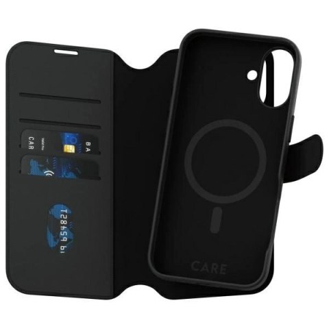 Etui CARE by PanzerGlass Feature Tango 2in1 Wallet MagSafe na iPhone 16 Plus - czarne