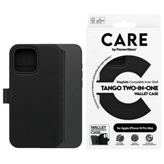 Etui CARE by PanzerGlass Feature Tango 2in1 Wallet MagSafe na iPhone 16 Pro Max - czarne