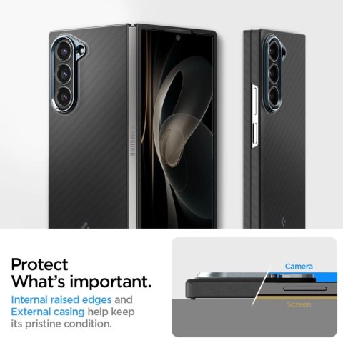Etui Spigen AirSKIN na Samsung Galaxy Z FOLD 6 - czarne Etui Spigen AirSKIN na Samsung Galaxy Z FOLD 6 - czarne