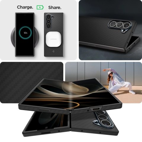 Etui Spigen AirSKIN na Samsung Galaxy Z FOLD 6 - czarne Etui Spigen AirSKIN na Samsung Galaxy Z FOLD 6 - czarne