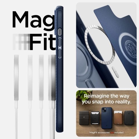 Etui Spigen Mag Armor na iPhone 14 Plus - niebieskie Etui Spigen Mag Armor na iPhone 14 Plus - niebieskie