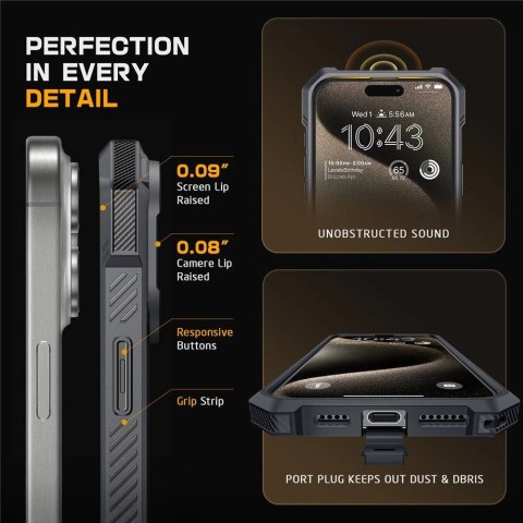 Etui Supcase UB GRIP Mag MagSafe na iPhone 16 Pro - szare Etui Supcase UB GRIP Mag MagSafe na iPhone 16 Pro - szare