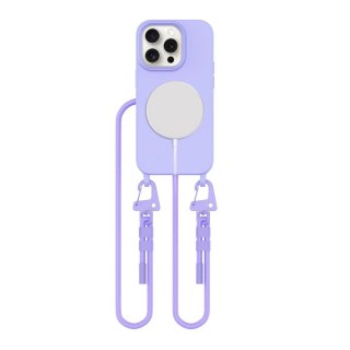 Etui Tech-Protect MagNecklace MagSafe na iPhone 15 Pro - lawendowe