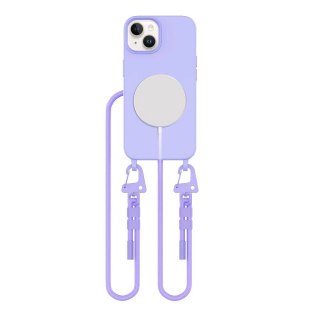 Etui Tech-Protect MagNecklace MagSafe na iPhone 15 - lawendowe