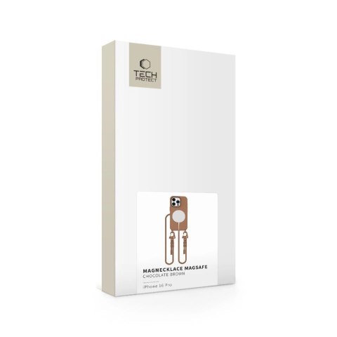 Etui Tech-Protect MagNecklace MagSafe na iPhone 16 Pro - brązowe