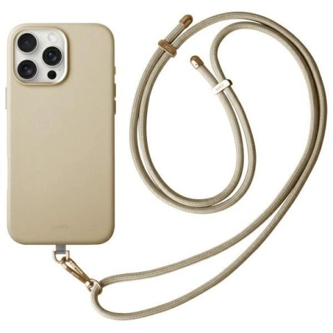 Etui UNIQ Coehl Muse Magnetic Charging na iPhone 16 Pro - beżowe Etui UNIQ Coehl Muse Magnetic Charging na iPhone 16 Pro - beżowe