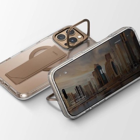 Etui UNIQ Heldro Max Magclick Charging iPhone 16 Pro - złote Etui UNIQ Heldro Max Magclick Charging iPhone 16 Pro - złote