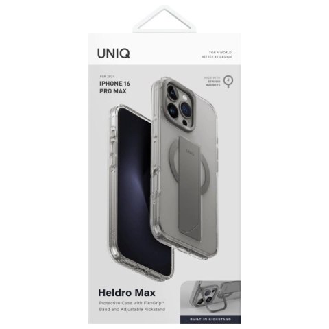 Etui UNIQ Heldro Max Magclick Charging na iPhone 16 Pro Max - przezroczyste Etui UNIQ Heldro Max Magclick Charging na iPhone 16 Pro Max - przezroczyste