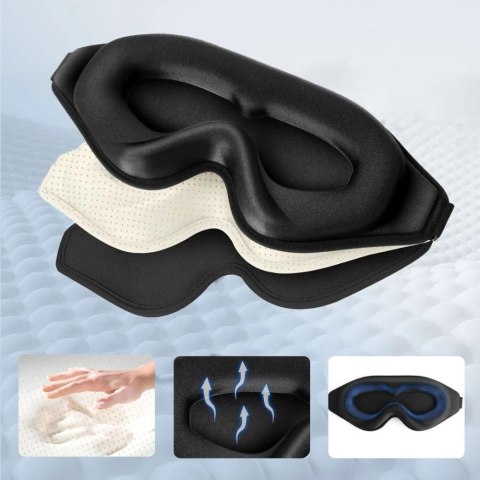 Maska do spania Tech-Protect Eyeshade Sleep Mask - czarna Maska do spania Tech-Protect Eyeshade Sleep Mask - czarna