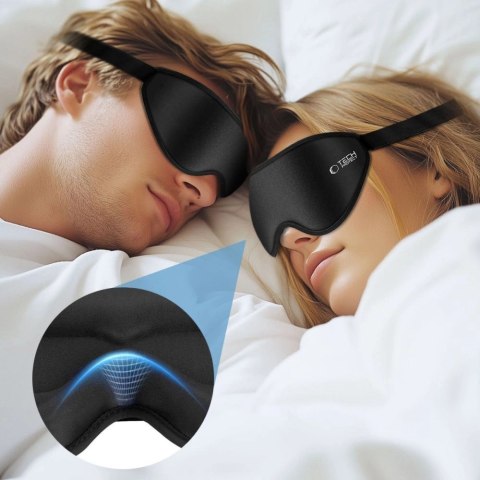 Maska do spania Tech-Protect Eyeshade Sleep Mask - czarna Maska do spania Tech-Protect Eyeshade Sleep Mask - czarna
