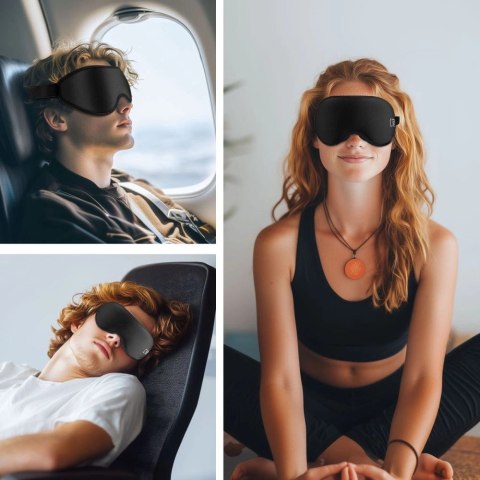 Maska do spania Tech-Protect Eyeshade Sleep Mask - czarna Maska do spania Tech-Protect Eyeshade Sleep Mask - czarna