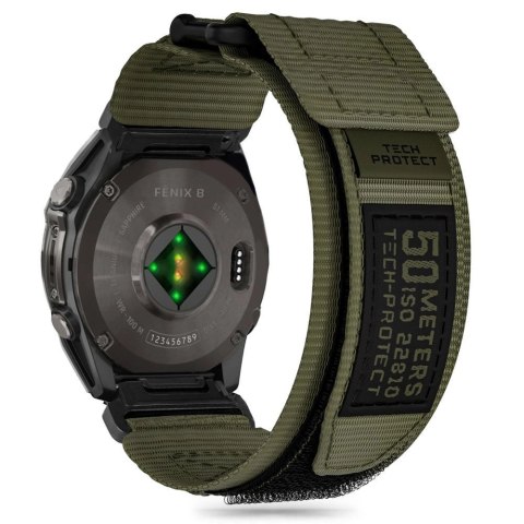 Pasek Tech-Protect Scout Pro Garmin Fenix 5 / 6 / 6 Pro / 7 / 8 (47 MM) - zielony Pasek Tech-Protect Scout Pro Garmin Fenix 5 / 6 / 6 Pro / 7 / 8 (47 MM) - zielony