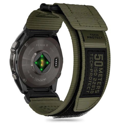 Pasek Tech-Protect Scout Pro na Garmin Fenix 5X / 5X PLUS / 6X / 6X Pro / 7X / 8 (51 MM) - zielony Pasek Tech-Protect Scout Pro na Garmin Fenix 5X / 5X PLUS / 6X / 6X Pro / 7X / 8 (51 MM) - zielony