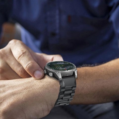 Pasek Tech-Protect Stainless Garmin Fenix 5X / 5X PLUS / 6X / 6X Pro / 7X / 8 (51 MM) - czarny