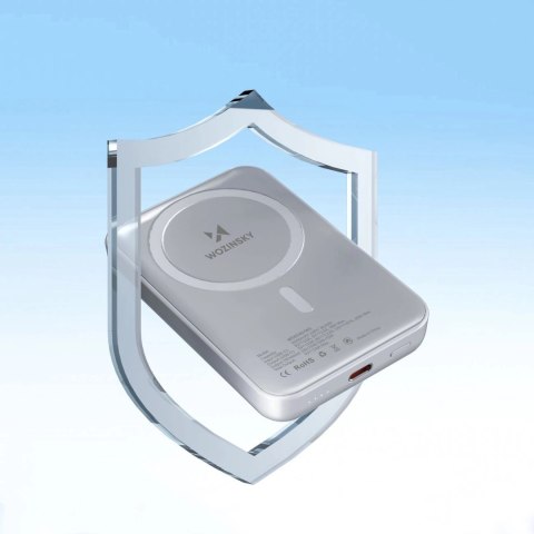 Powerbank magnetyczny Wozinsky WRW349YWS 10 000 mAh - biały