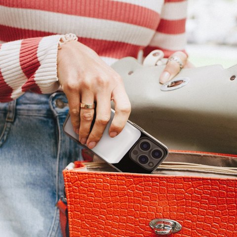 Powerbank magnetyczny Wozinsky WRW349YWS 10 000 mAh - biały