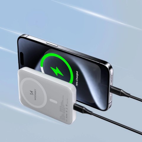 Powerbank magnetyczny Wozinsky WRW349YWS 10 000 mAh - biały