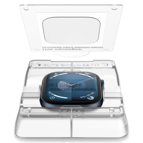 Szkło hybrydowe Spigen Elite Shield "EZ FIT" 2-PACK na Apple Watch 10 (42 MM) - przezroczyste Szkło hybrydowe Spigen Elite Shield "EZ FIT" 2-PACK na Apple Watch 10 (42 MM) - przezroczyste
