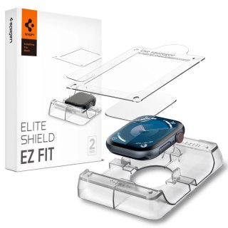 Szkło hybrydowe Spigen Elite Shield "EZ FIT" 2-PACK na Apple Watch 10 (46 MM) - przezroczyste