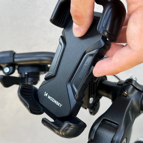 Wozinsky mocny uchwyt na telefon na kierownicę roweru, motocykla, hulajnogi czarny (WBHBK6) Wozinsky mocny uchwyt na telefon na kierownicę roweru, motocykla, hulajnogi czarny (WBHBK6)