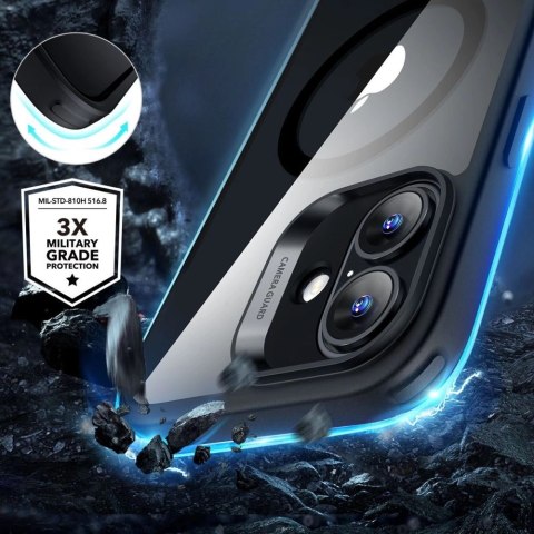 Zestaw etui ESR Classic Hybrid Halolock MagSafe + Szkło hartowane na iPhone 16 - przezroczyste z czarną ramką Zestaw etui ESR Classic Hybrid Halolock MagSafe + Szkło hartowane na iPhone 16 - przezroczyste z czarną ramką
