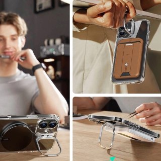 Zestaw etui ESR Classic Hybrid Kickstand Halolock MagSafe + Szkło hartowane na iPhone 16 PLUS - przezroczyste