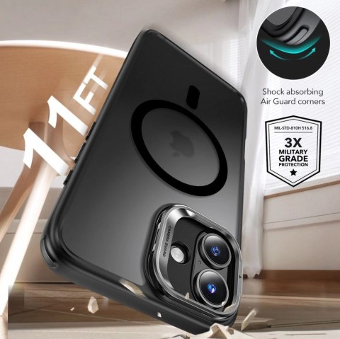 Zestaw etui ESR Classic Hybrid Kickstand Halolock MagSafe + Szkło hartowane na iPhone 16 - czarne Zestaw etui ESR Classic Hybrid Kickstand Halolock MagSafe + Szkło hartowane na iPhone 16 - czarne