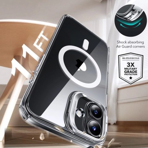 Zestaw etui ESR Classic Hybrid Kickstand Halolock MagSafe + Szkło hartowane na iPhone 16 - przezroczyste Zestaw etui ESR Classic Hybrid Kickstand Halolock MagSafe + Szkło hartowane na iPhone 16 - przezroczyste