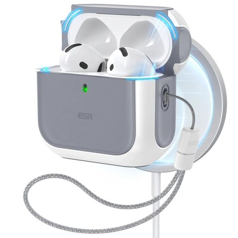 Etui ESR Orbit Halolock MagSafe na Apple AirPods 4 - białe Etui ESR Orbit Halolock MagSafe na Apple AirPods 4 - białe
