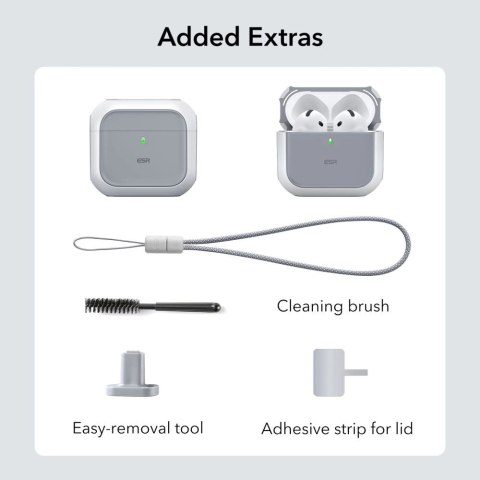 Etui ESR Orbit Halolock MagSafe na Apple AirPods 4 - białe Etui ESR Orbit Halolock MagSafe na Apple AirPods 4 - białe