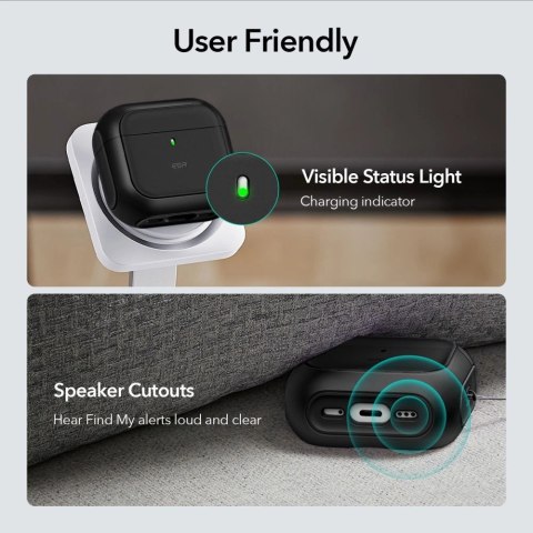 Etui ESR Orbit Halolock MagSafe na Apple AirPods 4 - czarne