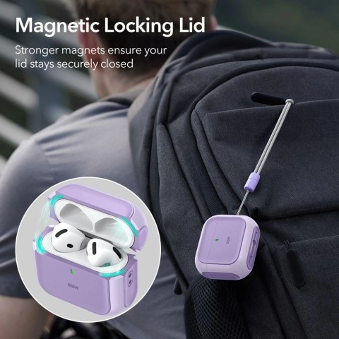Etui ESR Orbit Halolock MagSafe na Apple AirPods 4 - fioletowe