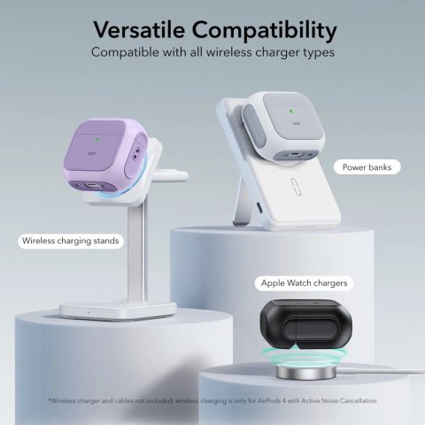 Etui ESR Orbit Halolock MagSafe na Apple AirPods 4 - fioletowe
