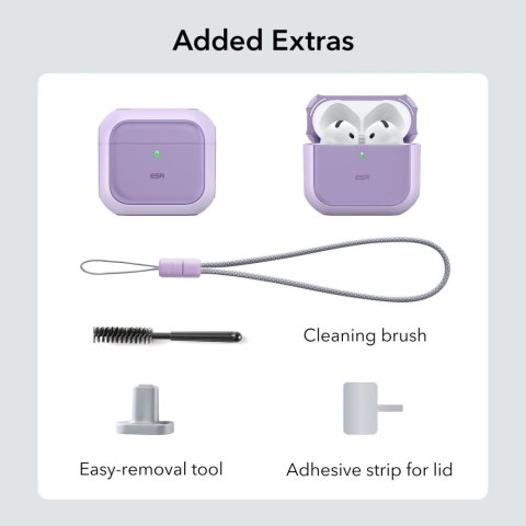 Etui ESR Orbit Halolock MagSafe na Apple AirPods 4 - fioletowe
