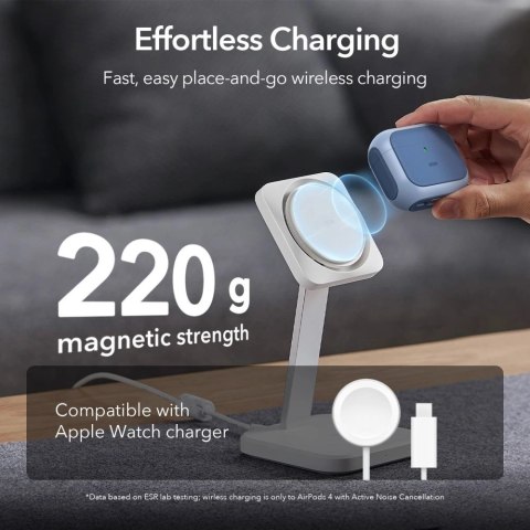 Etui ESR Orbit Halolock MagSafe na Apple AirPods 4 - niebieskie Etui ESR Orbit Halolock MagSafe na Apple AirPods 4 - niebieskie